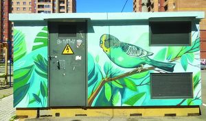 Конкурс граффити на трансформаторной будке объявили  в Иркутске - Верблюд в огне