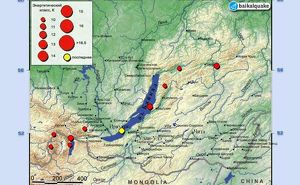 Землетрясение магнитудой 5,6 балла зафиксировали сегодня на Байкале