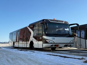 В аэропорту Иркутска появился умеющий «приседать» автобус - Верблюд в огне