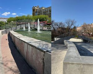 Фонтан отремонтировали на бульваре Постышева в Иркутске