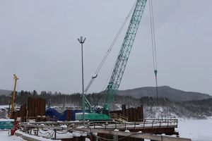 Строительство моста через Витим в Бодайбинском районе идёт по графику