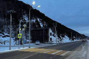 14 проекционных пешеходных переходов работают на Байкальском тракте