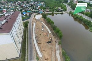 Парк с карасями продолжают благоустраивать в Иркутске
