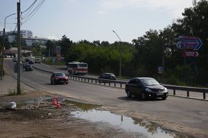На въезде в Иркутск из Шелехова начали ремонт дороги
